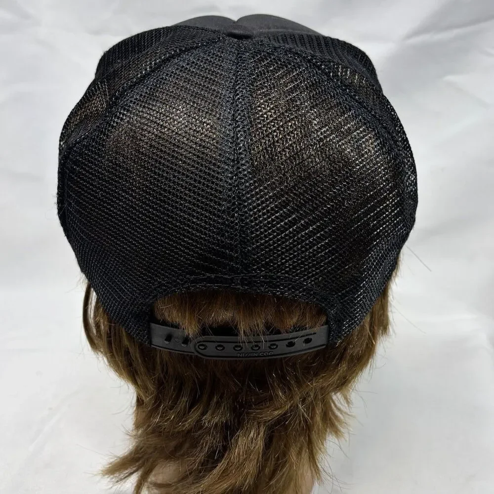 VTG 90s Hawaii Foam Rope Golf Trucker Hat Snapback Mesh Cap Nissin Black